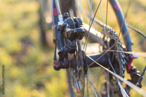 Close-up on a bicycle at the back, Mountain Bike Protector