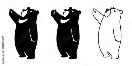 Bear vector polar bear panda logo icon teddy illustration cartoon doodle 