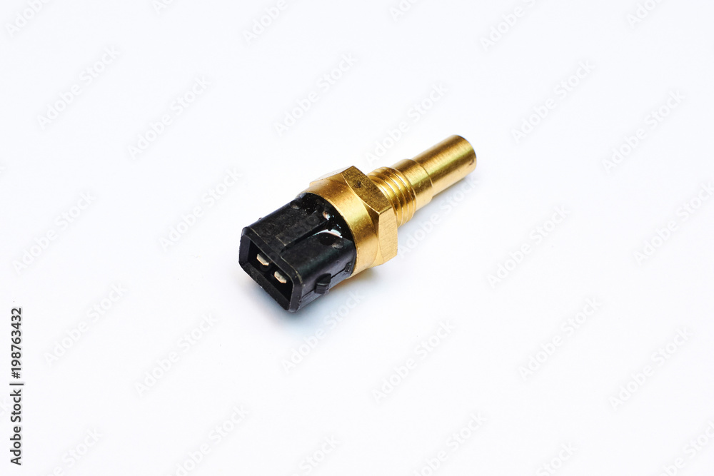 fluid temperature sensor on isolated white background fluid temperature sensor on isolated white background