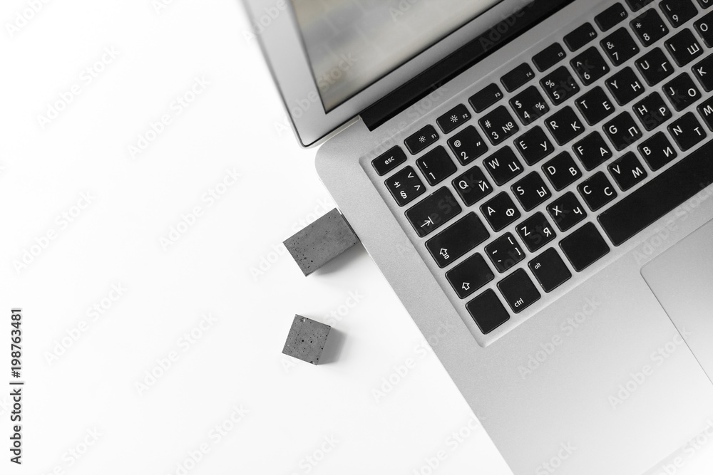 Stylish design USB flash drive in the laptop Stylish design USB flash drive in the laptop