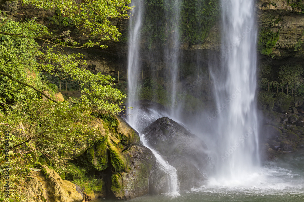 Fototapeta premium Mexico. Misol-Ha waterfall (Cascada de Misol-Ha, state of Chiapas)