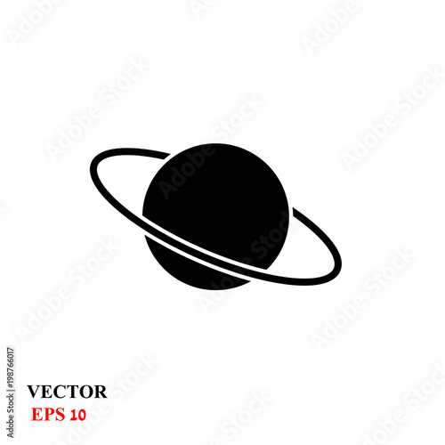 Saturn icon. vector illustration