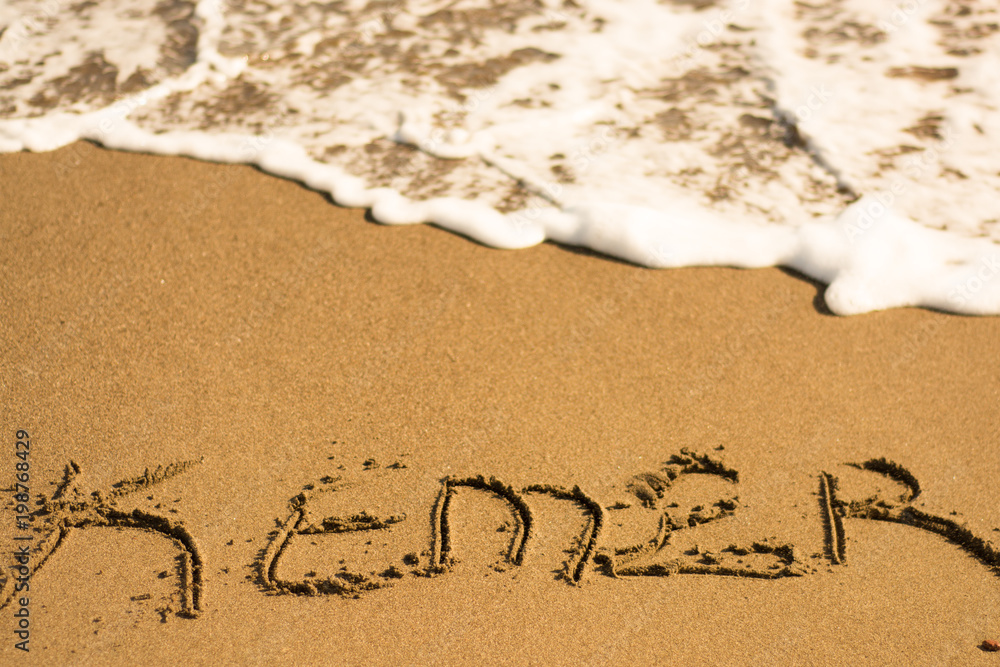 Fototapeta premium writing on the beach kemer