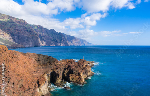View of coast and sea - playa Punta de Teno in Tenerife, Canary Islands