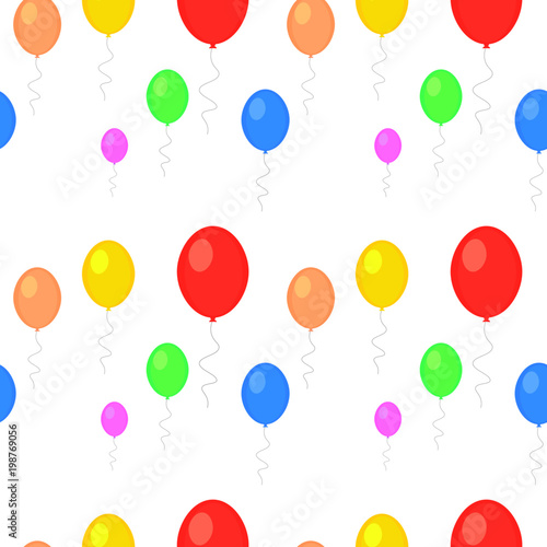 baloon pattern. red  blue  pink  orange  green yellow colors.