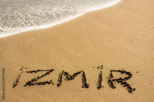 writing on the beach izmir