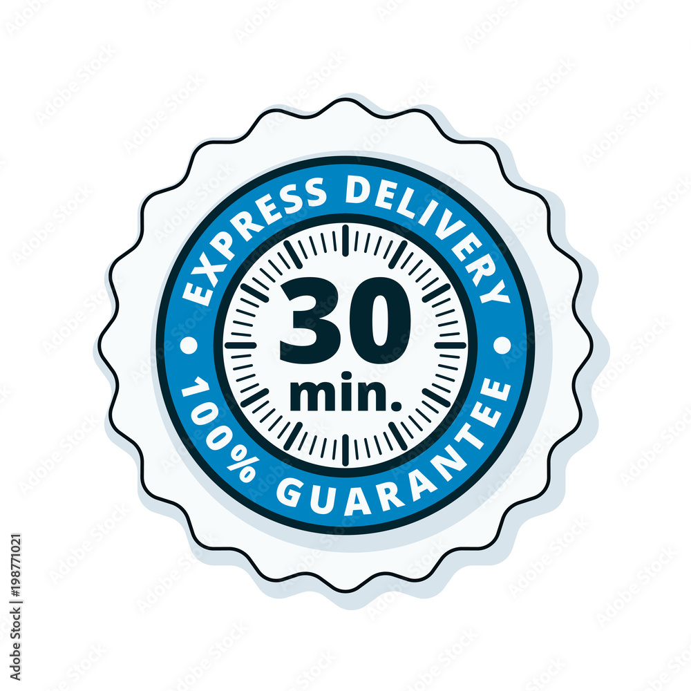 30 minutes Express Delivery illustration 30 minutes Express Delivery illustration