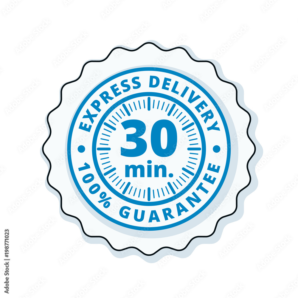 30 minutes Express Delivery illustration