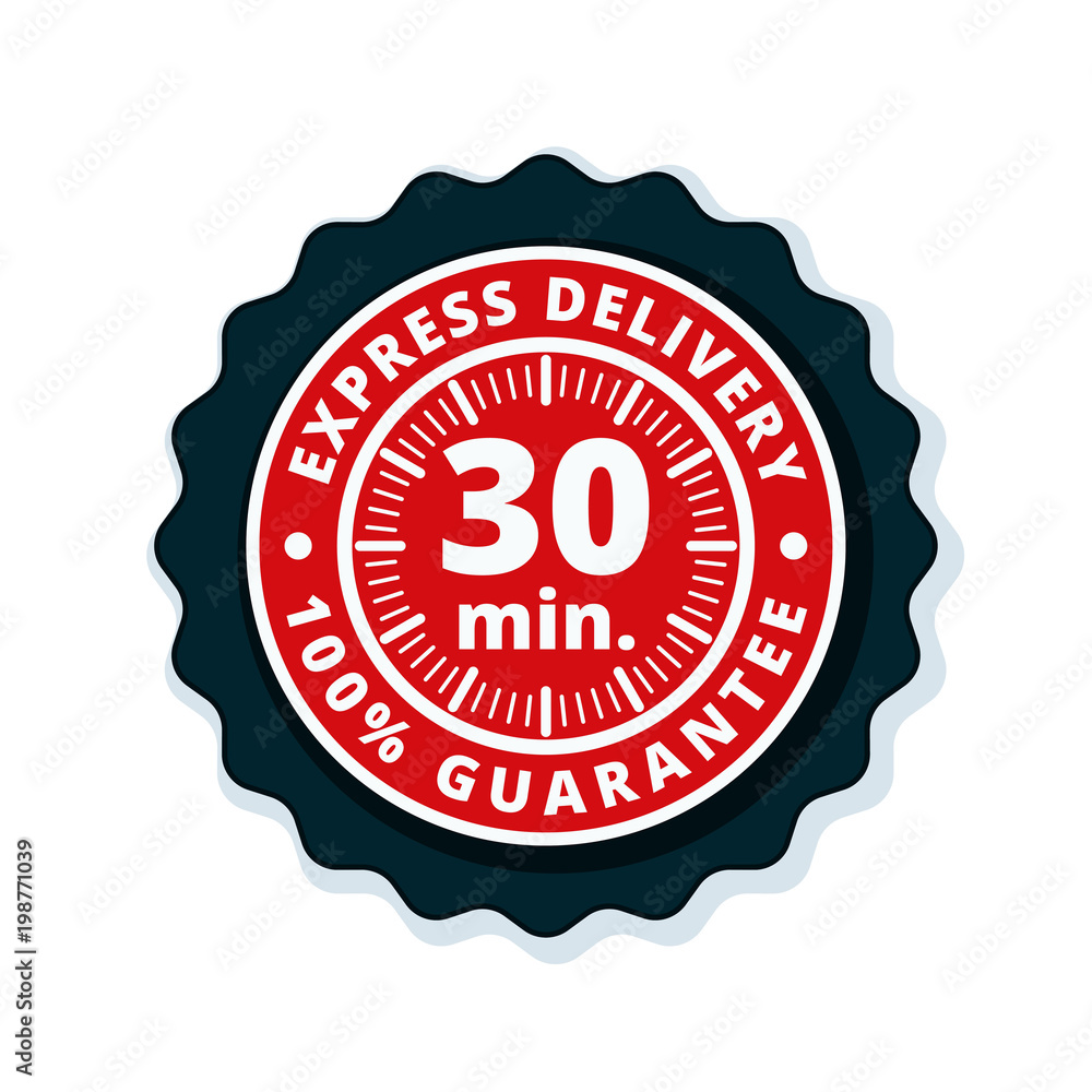 30 minutes Express Delivery illustration 30 minutes Express Delivery illustration