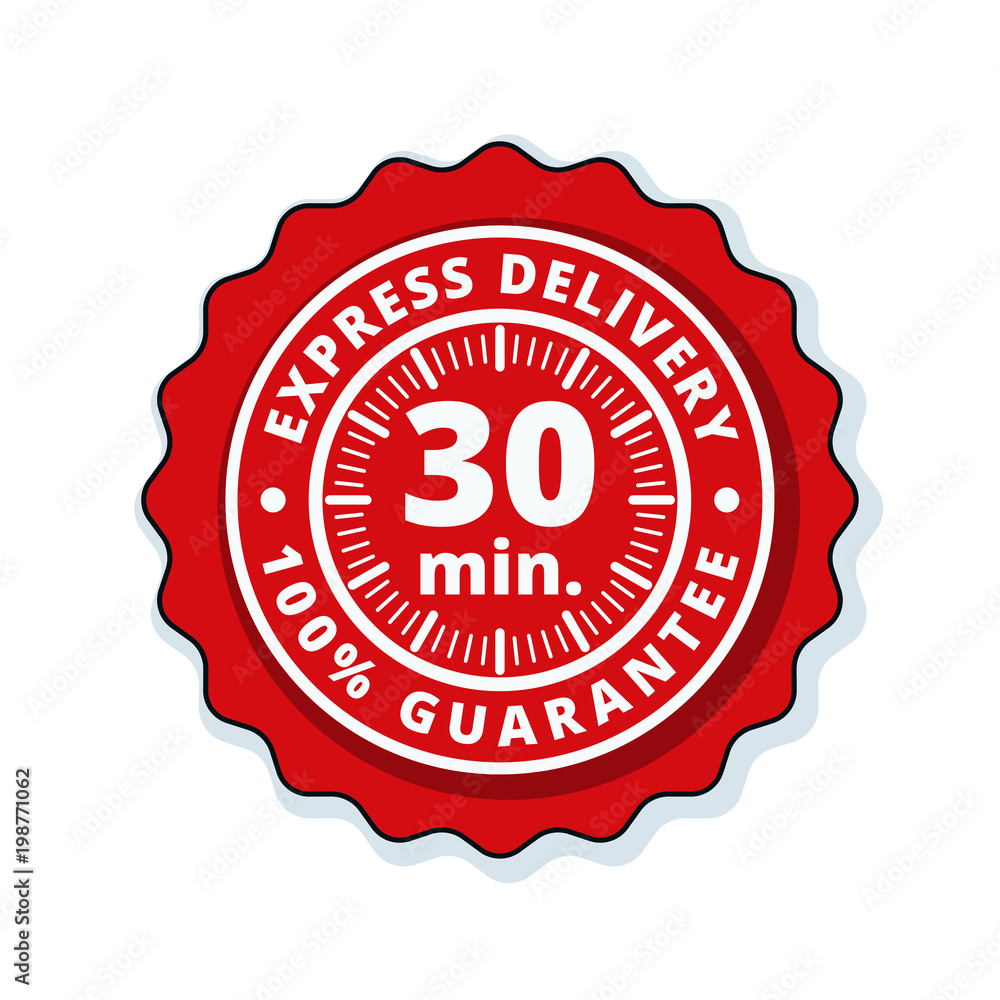 30 minutes Express Delivery illustration 30 minutes Express Delivery illustration