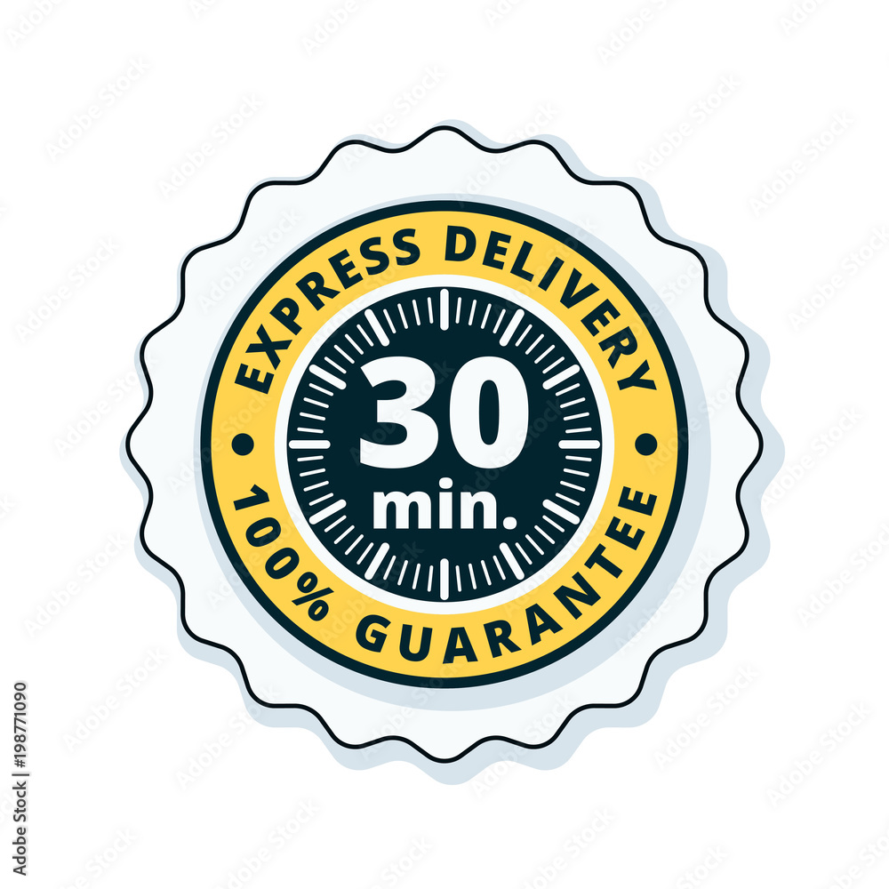 30 minutes Express Delivery illustration 30 minutes Express Delivery illustration