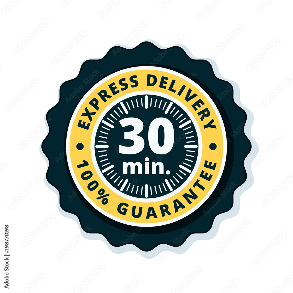 30 minutes Express Delivery illustration 30 minutes Express Delivery illustration