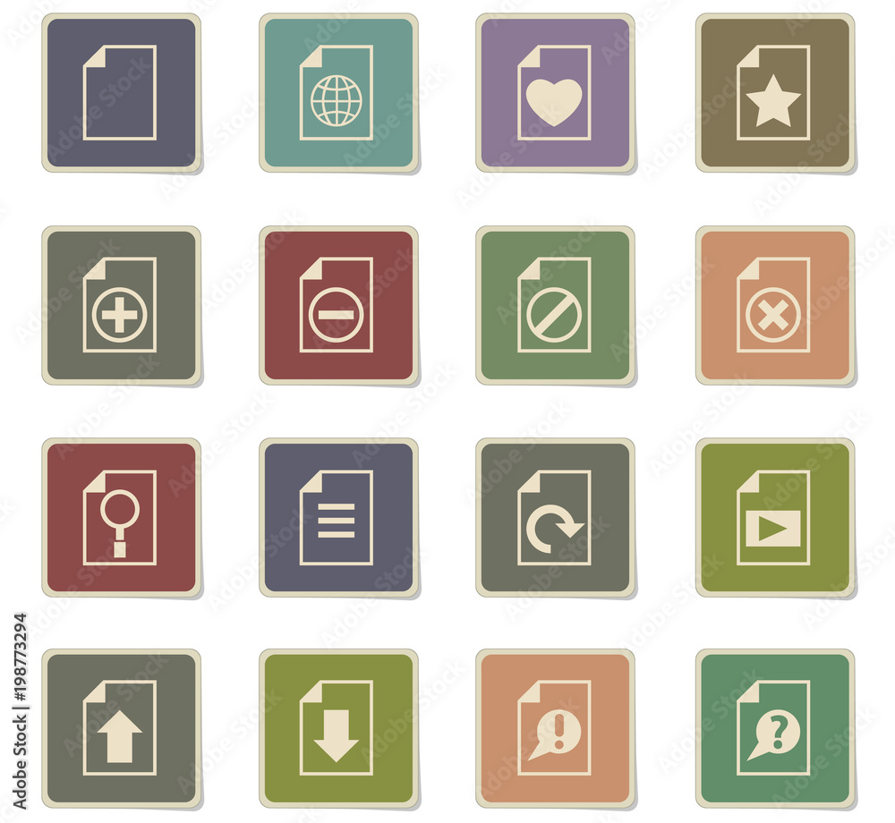 document icon set document icon set