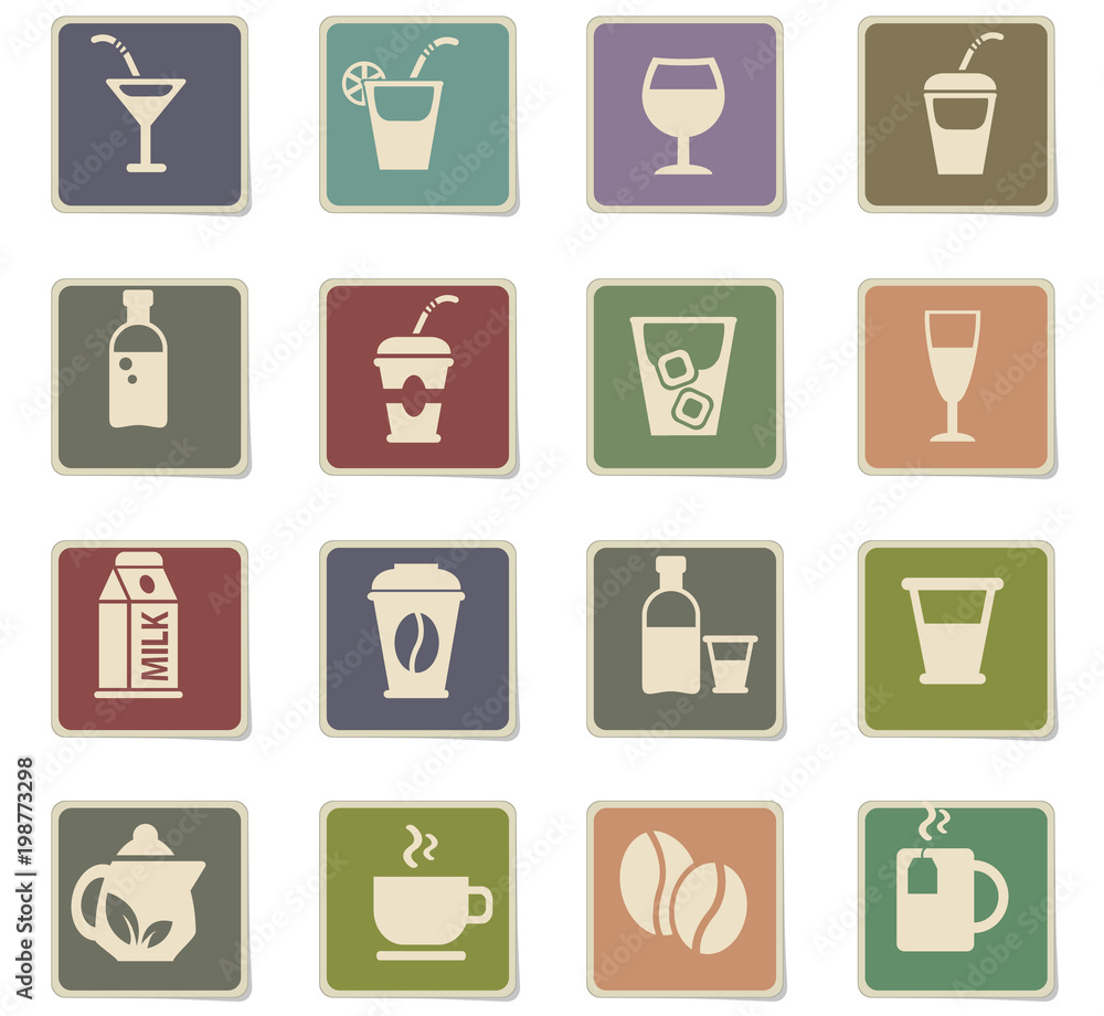 drinks icon set drinks icon set