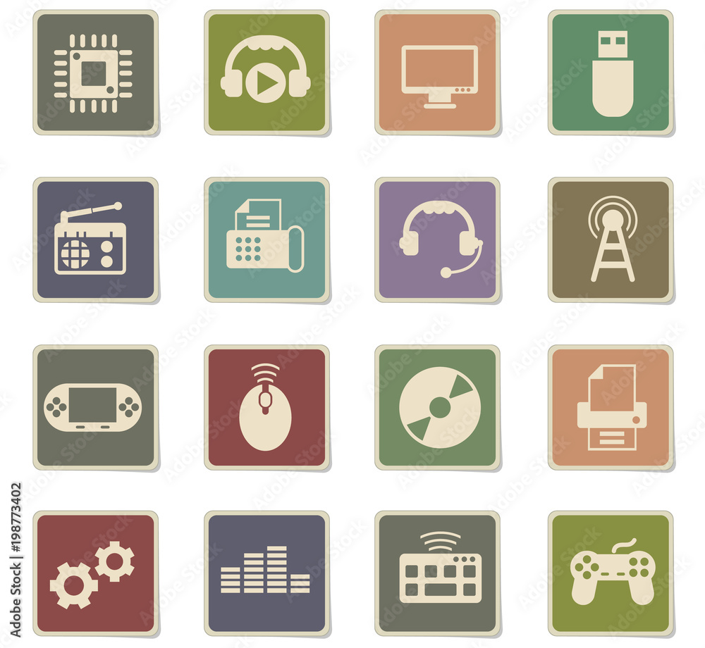 hi tech icon set hi tech icon set