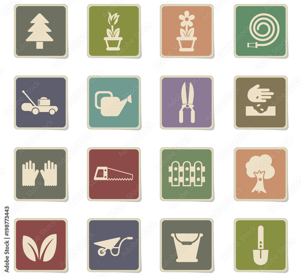 landscape design icon set landscape design icon set