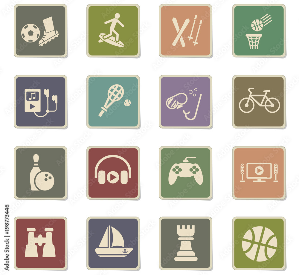 leisure icon set