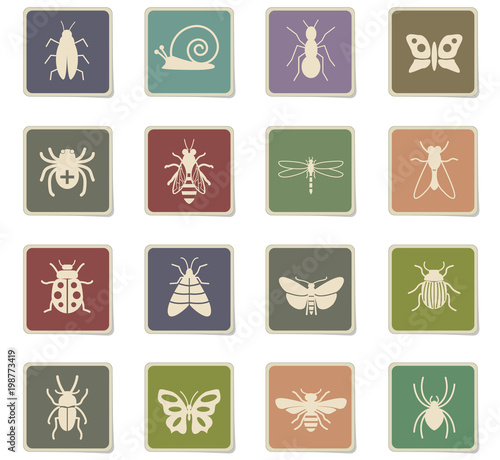 insects icon set