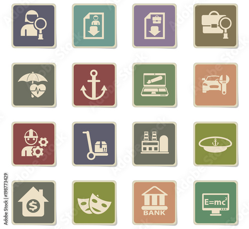 job search icon set