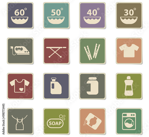 laundry icon set
