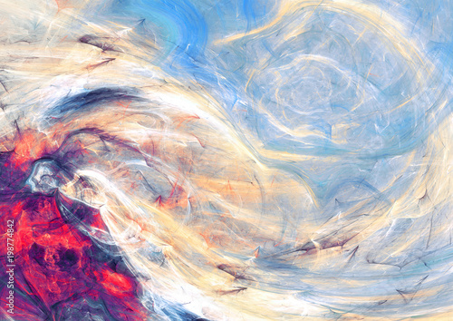 Abstract beautiful soft color background. Dynamic painting texture. Modern fu...