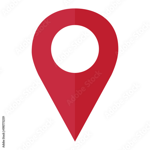 Map pin icon flat vector isolated