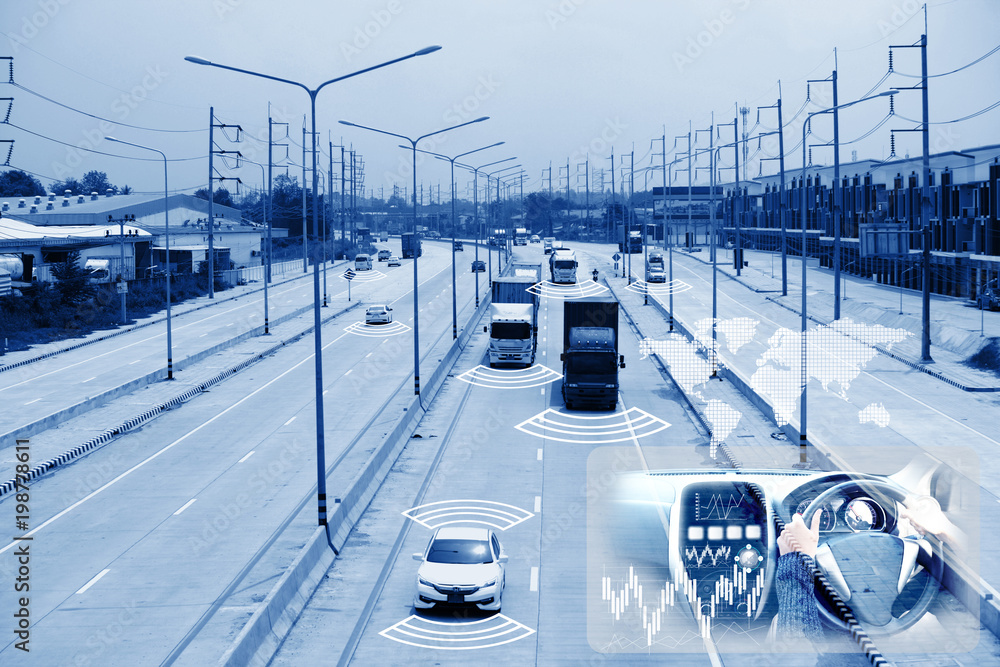 electric car Heads up display(HUD).futuristic vehicle and graphical