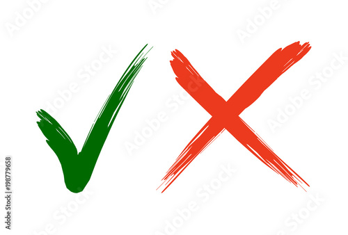 Check mark icons. Green tick and red cross checkmarks in two variants.