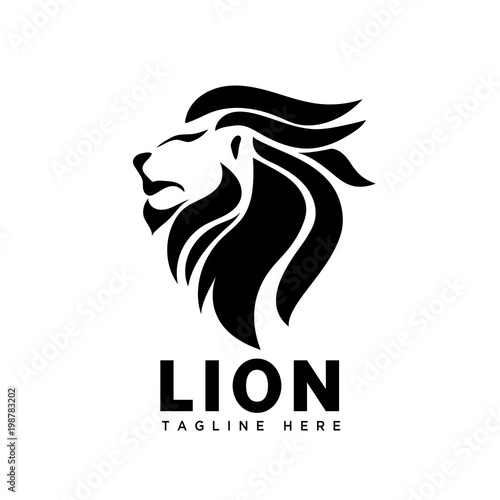 Brave head lion logo
