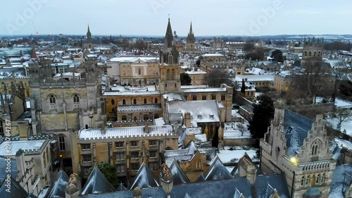 Aerial view of central Oxford, UK photo