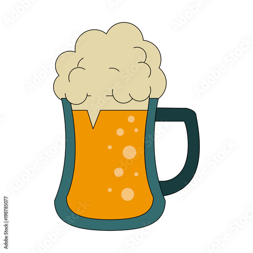 Beer glass cup vector illustration graphic design