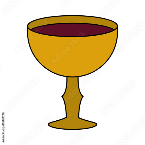 Sacred chalice symbol vector illustration graphic design