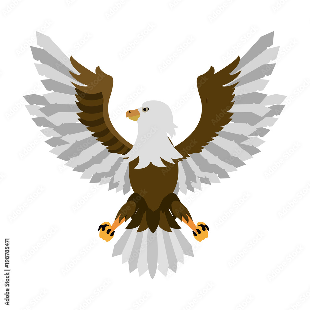Obraz premium Eagle hawk symbol vector illustration graphic design