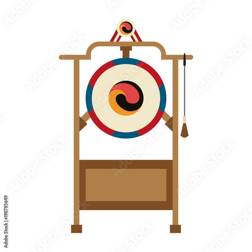 Asian gong music instrument vector illustration graphic design