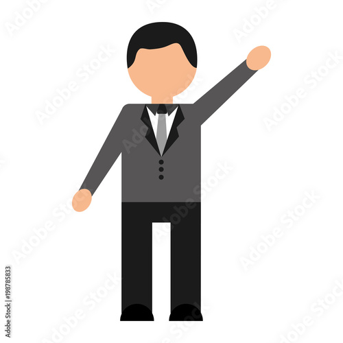 businessman elegant avatar character