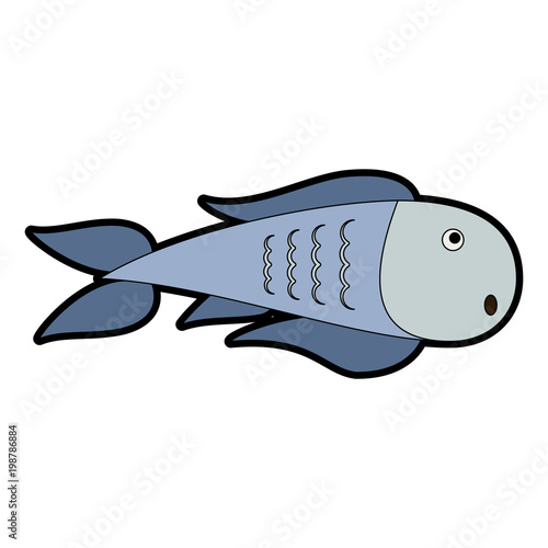 Fish seafood cartoon vector illustration graphic design