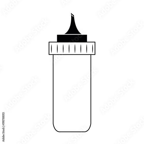 Ketchup sauce bottle vector illustration graphic design