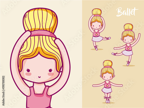 Cute girl ballet dancers