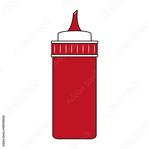 Ketchup sauce bottle vector illustration graphic design