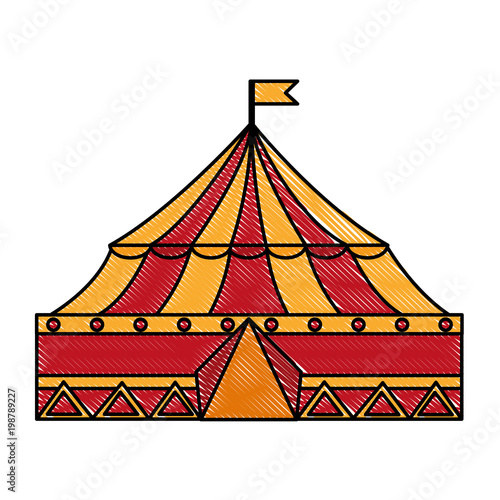 circus tent isolated icon