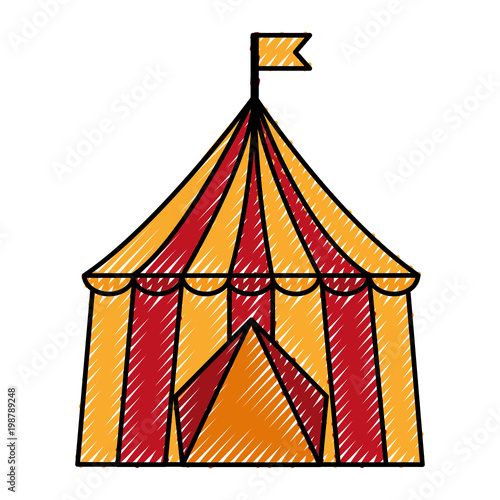 circus tent isolated icon