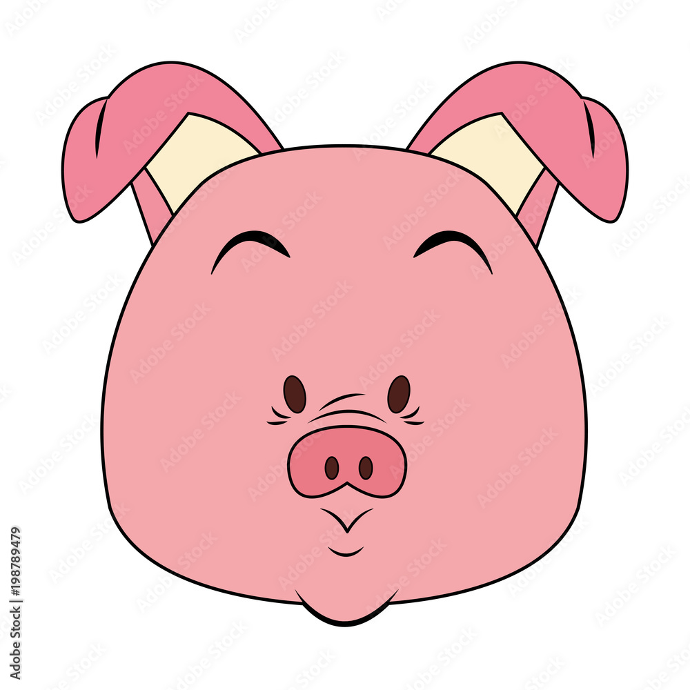 Funny pig cartoon vector illustration graphic design Funny pig cartoon vector illustration graphic design