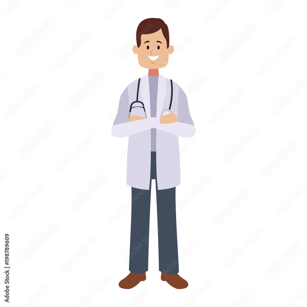 Doctor man cartoon vector illustration graphic design