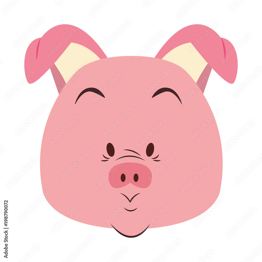 Funny pig cartoon vector illustration graphic design Funny pig cartoon vector illustration graphic design