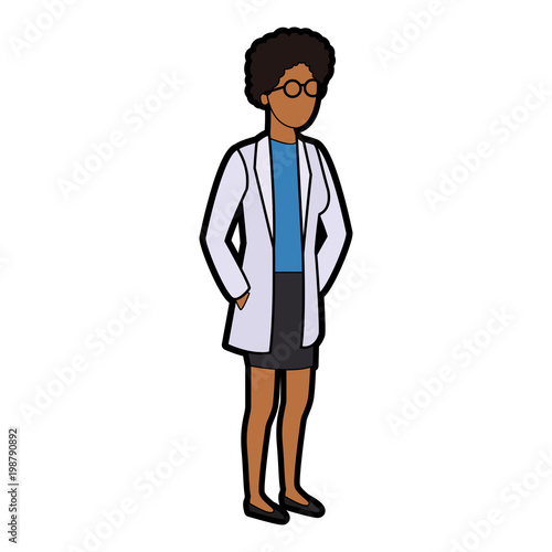 Woman doctor cartoon vector illustration graphic design © Jemastock