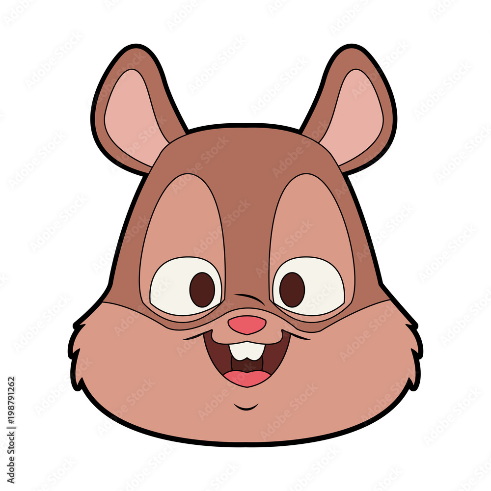 Cute squirrel cartoon vector illustration graphic design