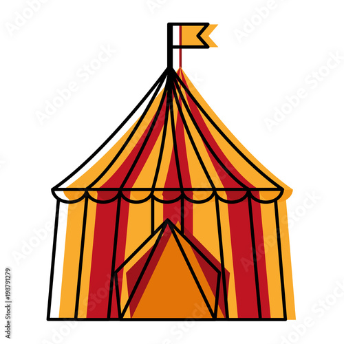 circus tent isolated icon