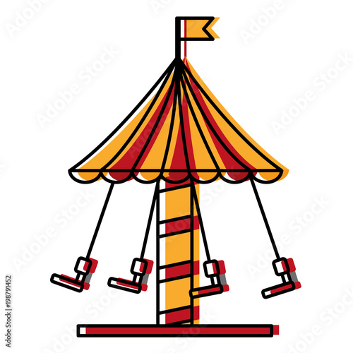 carousel carnival isolated icon