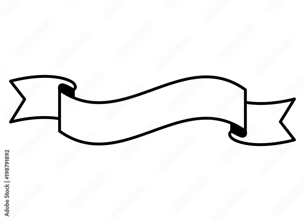 ribbon banner scroll ornament icon Stock Vector | Adobe Stock