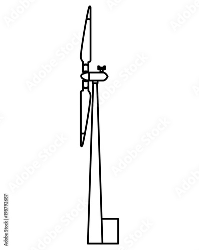 energy renewable turbine wind power side view